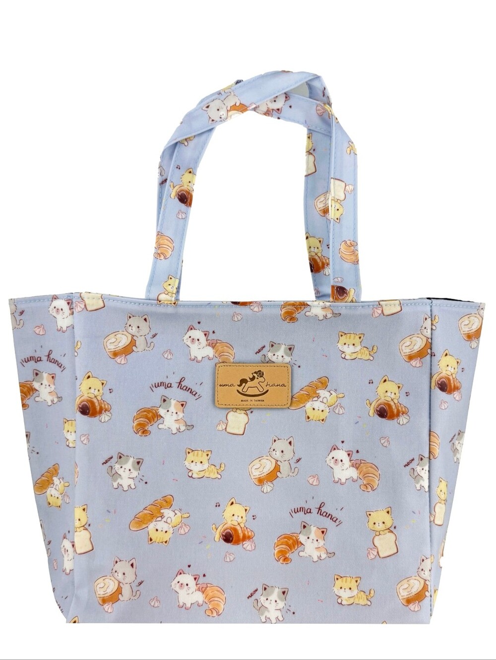 Waterproof Cat Bread Medium Tote Shoulder Handbag